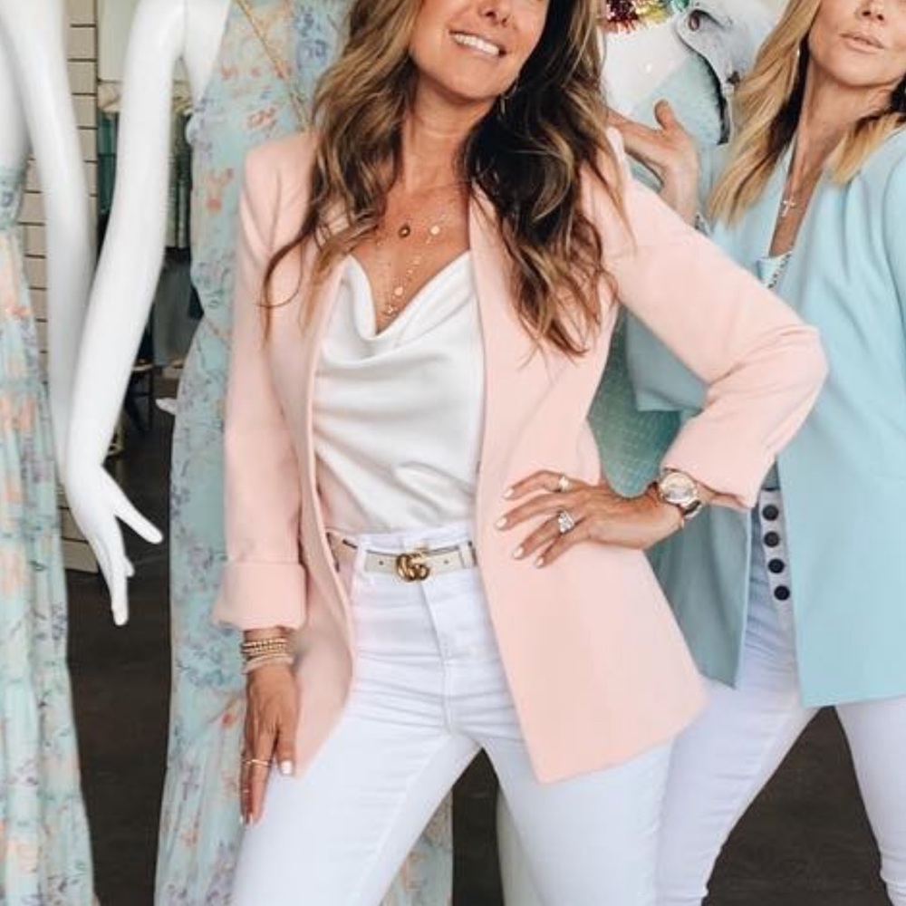 Alice and Olivia light pink blazer